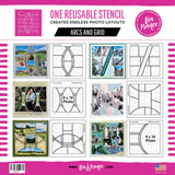 Arcs and Grid Léa France® Stencil