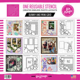 Bunny & Mini Grid - Seasonal Léa France® Stencil