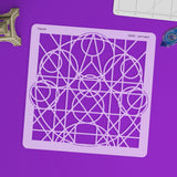 Peacock Scrapbooking Stencil - Photo Layout Template