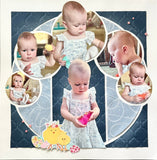 Peacock Scrapbooking Stencil 1 - Photo Layout Example