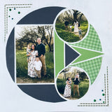 Peacock Scrapbooking Stencil 5 - Photo Layout Example