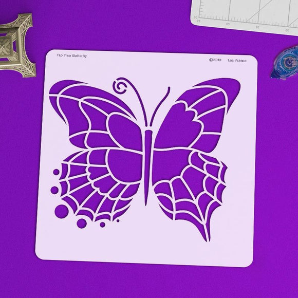 Flip Flop Butterfly - Seasonal Léa France® Stencil
