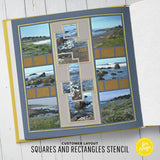 Squares & Rectangles Overlay Léa France® Stencil